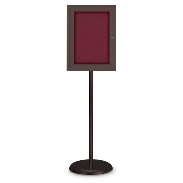 Corkboard, Double Door, Radius Frame, 42x32", Black/Summer Tan Forbo